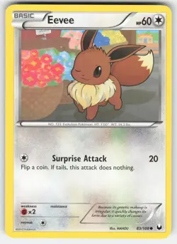 Eevee 83/108 Common Dark Explorers Pokemon NM - Image 1