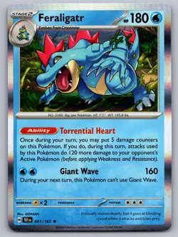 Feraligatr 041/162 HOLO Rare Temporal Forces Pokemon Near Mint - Image 1