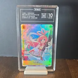 ONE PIECE JPN SHIRAHOSHI ALT ART OP-12-102 SUPER RARE TAG 10 GEM MINT - Image 1