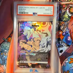 Jujutsu Kaisen Sukuna Foil 1 STAR PSA 10 Union Arena BT/JJK EN #047 2024 - Image 3