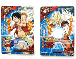 PREORDER Luffy & Goku Dragon Ball x One Piece V Jump Miracle Battle PROMO Cards - Image 1