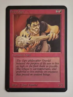 Moderately Played - MTG Gray Ogre - Alpha - Image 1