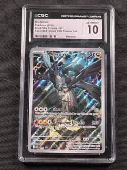 Pokemon N's Zekrom 031 Ascended Heroes Black Star Promo - CGC 10 Gem Mint - Image 1