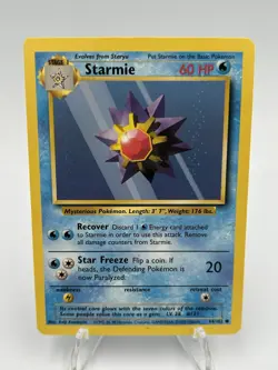 Starmie 64/102 Pokemon 1999 Unlimited Base Set LP - Image 1