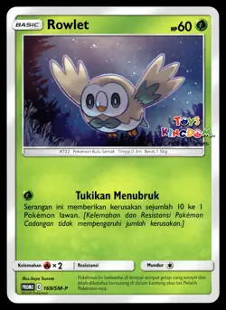 Rowlet - 169/SM-P - NM - Indonesian Toys Kingdom - Promo - Pokemon - B1-65 - Image 1