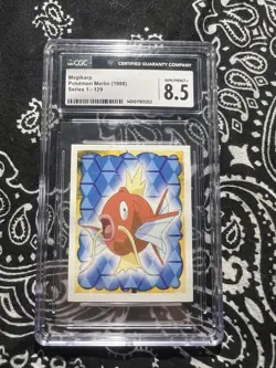 Merlin Magikarp Rare #129 Pokemon Merlin Series 1 1998 English CGC 8.5 - Image 1