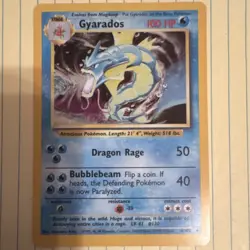 Pokemon Gyarados 6/102 Base Set Holo Rare 100 HP English 1999 Wizards - Image 1