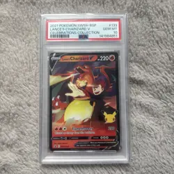 Pokemon Celebrations Promo Lance's Charizard V SWSH 133 Promo PSA 10 GEM Mint - Image 1