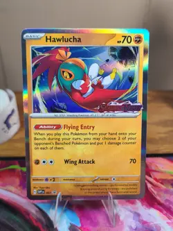Pokemon TCG Hawlucha SVP 007 Black Star Promo Scarlet & Violet Pre Release NM - Image 1
