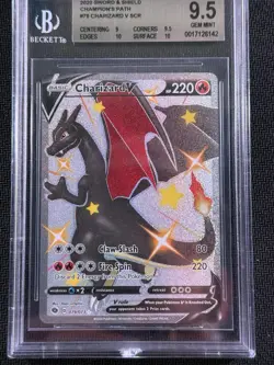 2020 Pokemon SWSH Champion’s Path Charizard V Shiny Secret Rare #079 BGS 9.5 - Image 4