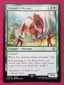 Magic The Gathering FINAL FANTASY BALAMB T-REXAUR green card MTG - Image 1