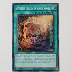WANTED: Seeker of Sinful Spoils - RA03-EN074 - NM - Super Rare - 1st ed - Yugioh - Image 1