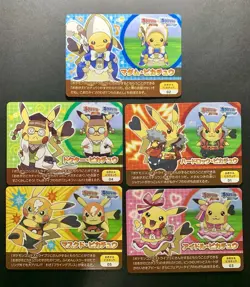 [5-Set] Pokemon Scrap Idol Pikachu Promo Card Dress-Up Japanese - Image 1