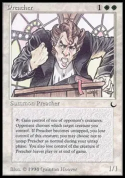 Preacher - Medium Play MTG The Dark - Image 1