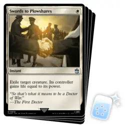 SWORDS TO PLOWSHARES X4 Universes Beyond: Doctor Who Magic MTG MINT CARD - Image 1