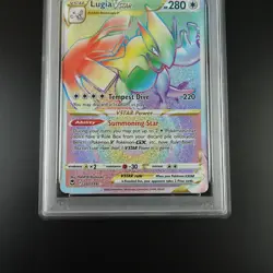 PSA 8 Lugia Vstar 202/195 Pokemon Silver Tempest Rainbow Graded Card - Image 3