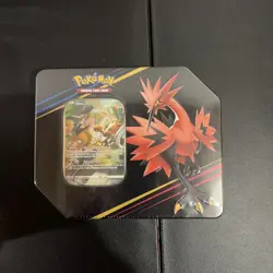 Pokemon TCG CROWN ZENITH Sealed Tin with 5 packs & Galarian ZAPDOS Promo Card 820650851940 - Image 1
