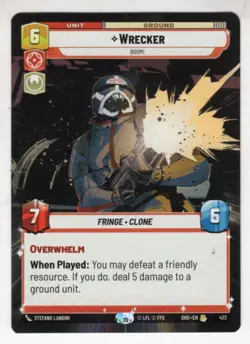 Star Wars Unlimited SotG Hyperspace Card SHD423 Wrecker - Image 1