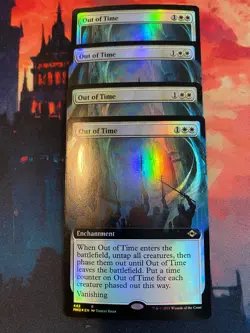 MTG Modern Horizons 2 Out of Time Foil x 4, Three Extended Art - Image 1