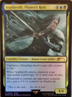 MTG: Final Fantasy Foil Promo: Sephiroth, Planet's Heir - NM - Image 1