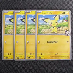 4x Ethan’s Pichu | 071/182 NM | Destined Rivals | Pokemon TCG Playset - Image 1
