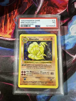 Ninetales Base Set Holo 12/102 Shadowless PSA 7 Near Mint Pokemon TCG - Image 1