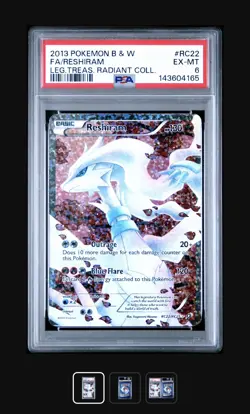 2013 POKEMON LEGENDARY TREASURES RESHIRAM #RC22 HOLO PSA 6 - Image 1