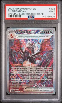 Pokemon Charizard EX 2024 Full Art Sir Paldean Fates PSA 9 - Image 1