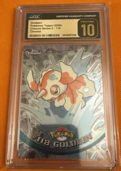2000 Pokemon Topps Chrome Goldeen #118 TV Animation Edition Series 2 Holo/NM - Image 1