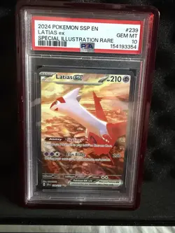 Pokemon Surging Sparks Latias EX SIR 239/191 PSA 10 (Guard Included) - Image 1