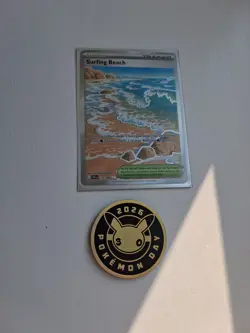 Pokemon Surfing Beach 114/086 Chaos Rising Full Art In Hand Ready To Ship - Image 1