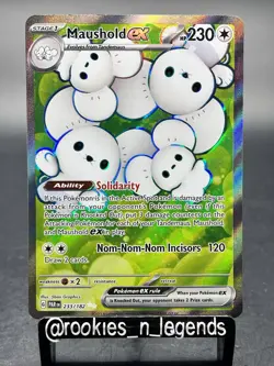 MAUSHOLD EX 233/182 Special Art-Ultra Rare-Pokemon Paradox Rift HP 230 - Image 1