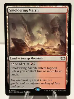 Smoldering Marsh 299 R Commander: Duskmourn: House of Horror NM MTG - Image 1