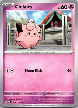 Clefairy 078/167 Twilight Masquerade Pokemon TCG Common NM - Image 1