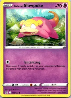 Galarian Slowpoke 054/163 Battle Styles Pokemon TCG Common NM - Image 1