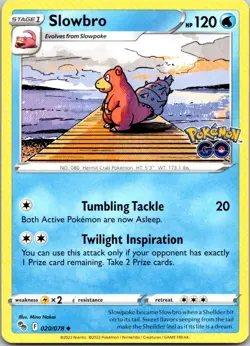 Slowbro 020/078 Pokemon GO Pokemon TCG Uncommon NM - Image 1