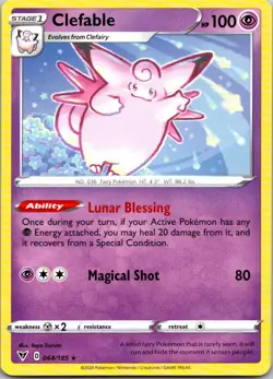 Clefable 064/185 Vivid Voltage Pokemon TCG Rare NM - Image 1