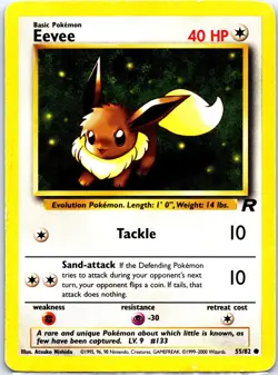Pokemon tcg Team Rocket Eevee #55/82 Common .C1N - Image 1