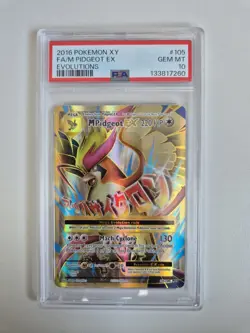PSA 10 Mega Pidgeot EX 105/108 XY Evolutions Full Art Pokemon TCG GEM MINT - Image 1
