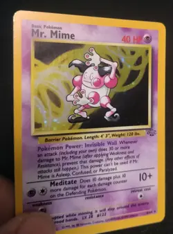 Pokemon TCG Mr. Mime Holo Rare Jungle 6/64 Wizards 1999 English Unlimited 40HP - Image 3