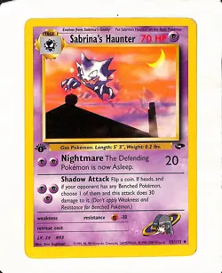Pokemon Card - Sabrina's Haunter Gym Challenge 55/132 1st Edition Uncommon - Image 1