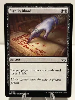 Sign in Blood 156 C Commander: Duskmourn: House of Horror NM MTG - Image 1