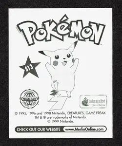 1999 Merlin Pokemon Slowpoke Prism #S13 – NM - Image 2