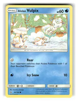 Alolan Vulpix 30/156 Common Ultra Prism Pokemon Near Mint - Image 1