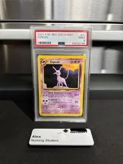 2000 Pokemon Japanese Neo 2 Espeon Promo #196 PSA 9 MINT - Image 1