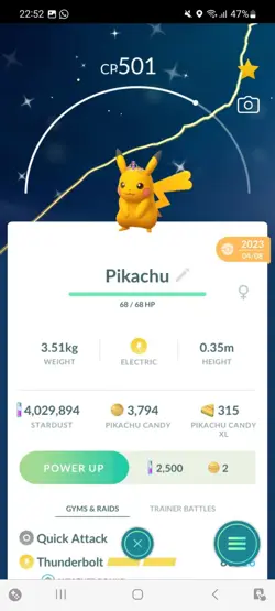 Pokemon Go Shiny Pikachu Purple Crown - Image 1