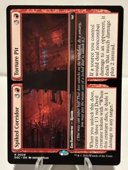 Spiked Corridor // Torture Pit 28 R Commander: Duskmourn NM MTG - Image 1