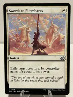 Swords to Plowshares 106 U Commander: Duskmourn: House of Horror NM MTG - Image 1