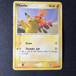 2005 Pokemon PIKACHU 16/17 COMMON POP SERIES 2 Heavy Played Condition - Image 3