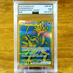 Pokemon SV Paldean Fates Koraidon EX 245/091 AGS Gem-MT 10 Holo Secret Rare 2024 - Image 1